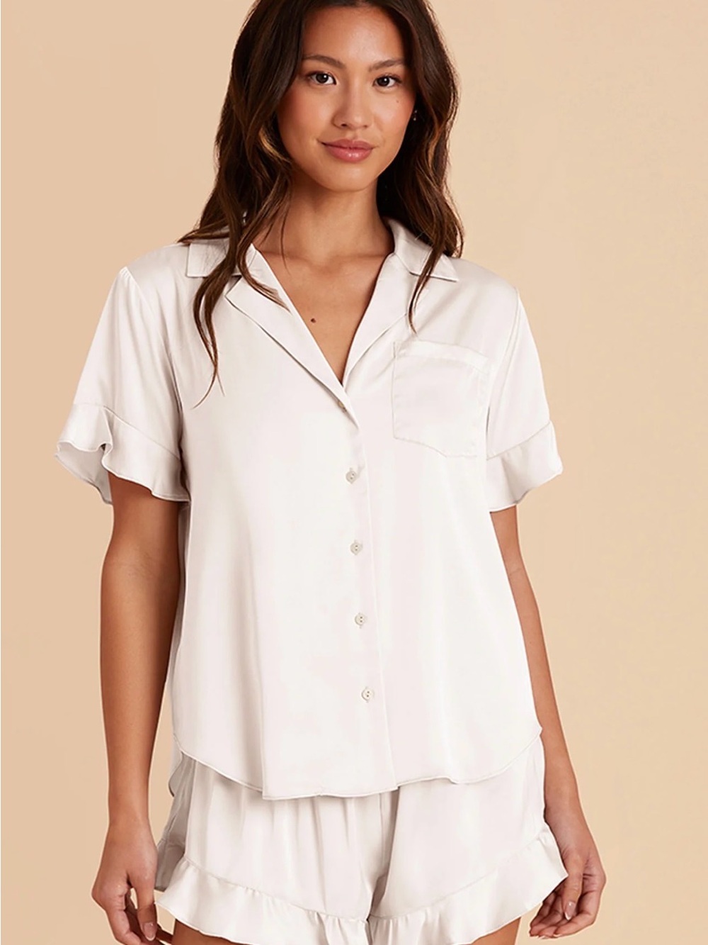 Birdy Grey Matte Satin Ivory PJs